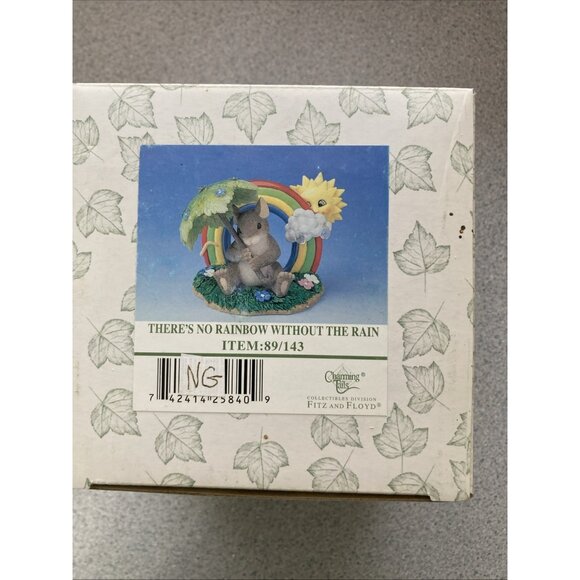 Vtg Fitz & Floyd Charming Tails 2001 Figurine Theres No Rainbow Without The Rain - Picture 8 of 8